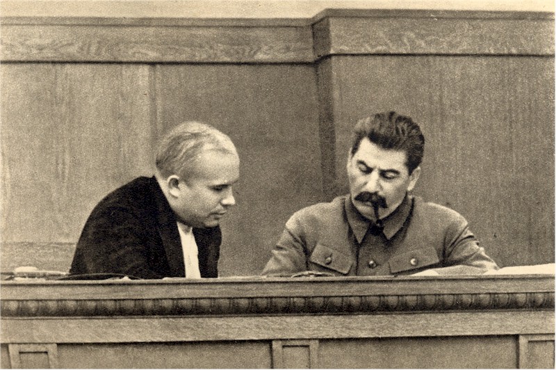 Joseph Staline et Nikita Khrouchtchev